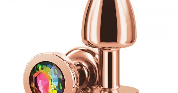 Plug Anal Rear Assets Petite Rose Gold Rainbow Sex Shop Fruto Proibido