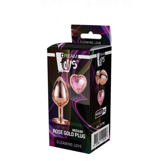 A coleção Gleaming Love apresenta este plug anal grande e brilhante com pedras preciosas. Feito de alumínio leve e liso, este brinquedo de prazer é fácil de deslizar e a base alargada garante uma sensação de segurança en