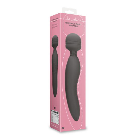 Vibrador Loveline Wand possui 20 modos de vibração, é recarregável e à prova d'água. Feito em silicone ultra macio e ABS é seguro para o corpo, este vibrador foi concebido para incontáveis horas de prazer para si e para