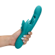 O Vibrador Loveline Rabbit possui 3 motores e 20 modos de vibração, é recarregável e à prova d'água. Possui função de movimento de dedo para o estímulo do ponto G e vibração para o clítoris. Feito em silicone ultra macio