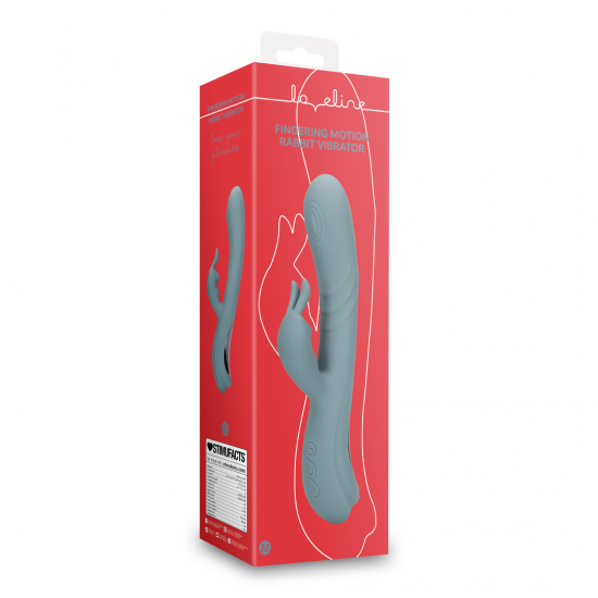 O Vibrador Loveline Rabbit possui 2 motores e 20 modos de vibração, é recarregável e à prova d'água. Possui função de movimento de dedo para o estímulo do ponto G e vibração para o clítoris. Feito em silicone ultra macio