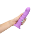 Este Vibrador Loveline possui 2 motores e 11 modos de vibração, é recarregável e à prova d'água. Possui função de movimento de rotação para o estímulo do ponto G e ventosa na base o que permite ser afixado em qualquer su