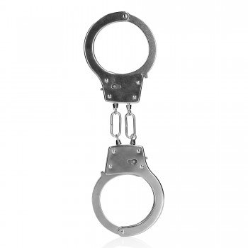 Metal Hand Cuffs - Silver