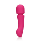 O Mini Vibrador Loveline Double-Sided Wand possui 2 motores independentes com 10 modos de vibração cada, um para o lado Wand e o outro para o lado inserível. É recarregável e à prova d'água. Feito em silicone ultra macio