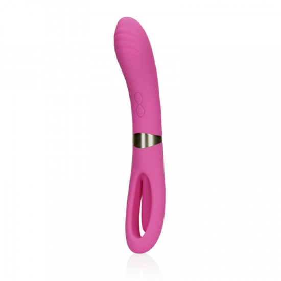 Vibrador Duplo Flapping e Ponto-G - Loveline - Rosa