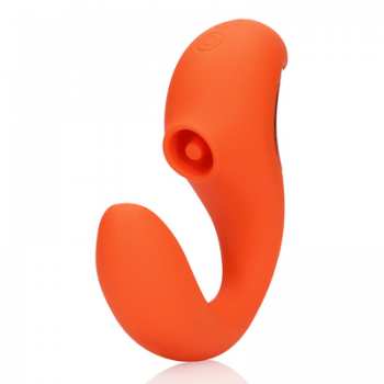 Vibrador Rabbit Sugador de Clitoris - Loveline - Laranja