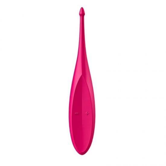 Estimulação versátil com o Satisfyer Twirling FunCom a ponta estreita e firme e as vibrações circulares, o Satisfyer Twirling Fun é adequado para todas as zonas erógenas: seja para estimulação dos mamilos ou do clitóris