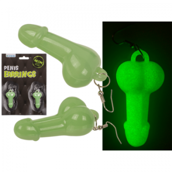 Brincos Penis Glow in the Dark