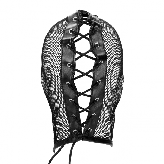 Adicione um elemento de mistério às suas cenas íntimas com a fascinante máscara Fishnet. Feito de couro PU macio premium e rede arrastão, é incrivelmente leve e confortável de usar. A máscara tem uma bela parte traseira