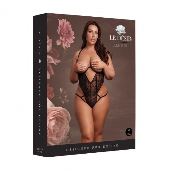 Este Body de renda com aro aberto e bojo em preto apresenta deslizadores ajustáveis ​​para um ajuste personalizado. Projetado para acentuar suas curvas, ele combina elegância e sedução para um visual cativante. Disponíve