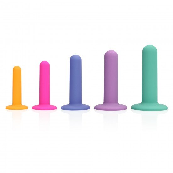 Este conjunto de dilatadores vaginais de silicone foi projetado para fortalecer e melhorar sua jornada de saúde vaginal. Os 5 dilatadores são feitos de silicone de grau médico, por isso oferecem uma experiência suave e c