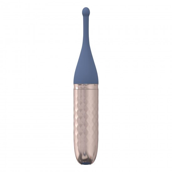 O vibrador intercambiável Thrill é silencioso a menos de 45 dB, enquanto fornece um poderoso soco orgástico quando mais necessário. Seu motor F1 de nova geração, com 10 modos diferentes para escolher, gira até 7000 rpm n