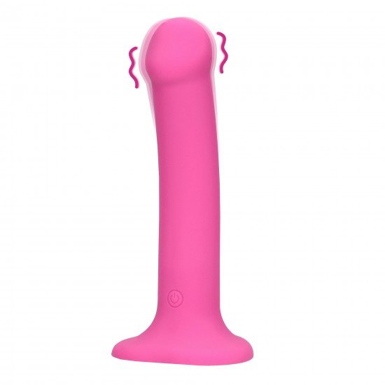 Satisfaça seus próprios desejos ou os do seu parceiro com este dildo de vibração média, este dildo pode ser usado por indivíduos de qualquer gênero ou orientação sexual para aumentar o prazer sexual. Compatível com arnês