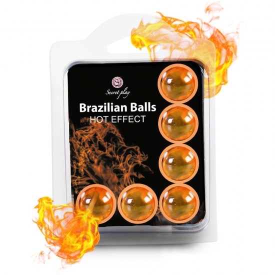 Conjunto de 6 bolas lubrificantes com efeito de aquecimento.Ao contacto com o calor do corpo a bola dissolve-se em pouco tempo, libertando o lubrificante, contribuindo, assim, para o jogo dos preliminares eróticos e conv