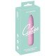 Mini vibrador da 5ª Geração Cuties Ponta vibratória achatada com textura estimulante Vibrações intensas que vão fundo Fácil de usar Design elegante em cor pastel A textura de diamante facilita a fixação Silicone av