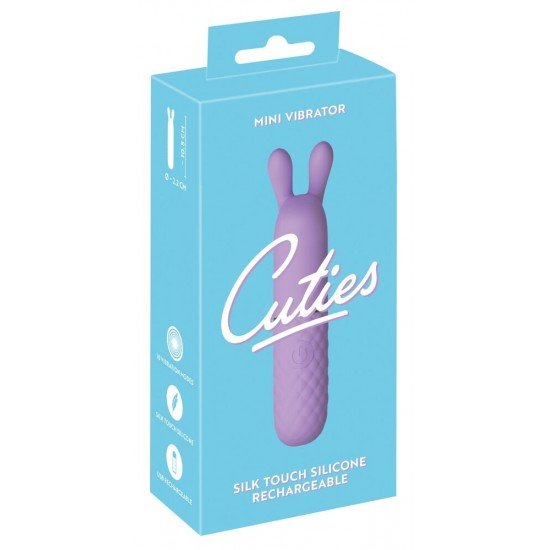 Vibrador clitoriano da 5ª geração de CutiesCom vibro-orelhas macias e flexíveisVibrações intensas que vão fundo no interiorFácil de usarDesign elegante em cor pastelA textura de diamante facilita a pegadaSilicone aveluda