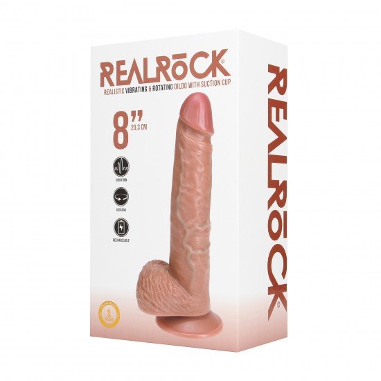 Divirta-se ao máximo com este dildo vibratório firme e macio ao toque, da RealRock®. Suas veias realistas de aparência natural no eixo, combinadas com o tamanho certo e design semelhante à pele, dão a você estimulação ex