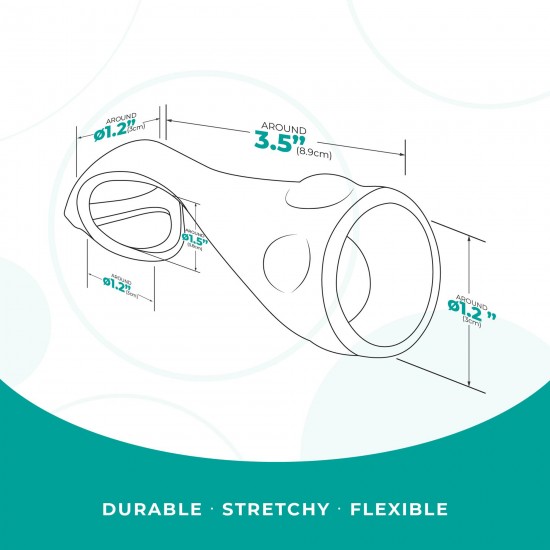 Cinta peniana com extensor de bolasAumenta a dureza e a sensibilidadeFeito de siliconeEsticávelFácil de usarFlexível e maleávelDimensões: 3 x 8,9 x 3 cm