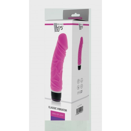 Vibrador 100% de silicone com formato de pénis e veias e contornos bem definidos. Produto flexível e suave, bastante agradável ao toque, para momentos de prazer garantidos.Tem um total de 7 níveis diferentes de vibração