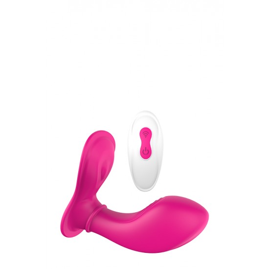 Leve consigo todo o prazer que conseguir...Estimulador com controlo remoto, recarregável e em silicone de alta qualidade, seguro para o corpo. Desfrute de uma estimulação precisa do clitóris e ponto-G.Equipado com dois s