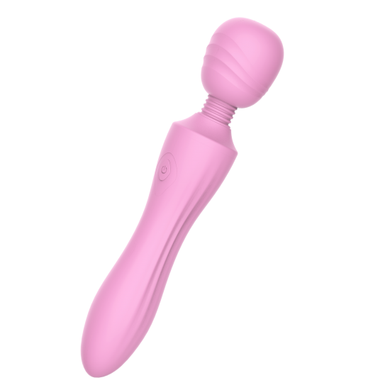 Este é o massageador de varinha Pink Lady da linha Candy Shop. Ele tem um pescoço flexível que torna a varinha adequada para usuários que não gostam da sensação de um vibrador robusto, mas preferem um que se flexione e s