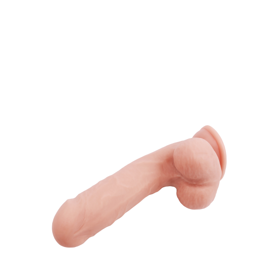 Este dildo de densidade dupla Mr Dixx de 7,9 polegadas tem um núcleo firme com uma parte externa mais macia e natural. Isso é chamado de densidade dupla e aumenta a experiência durante o uso: a penetração parecerá ser re