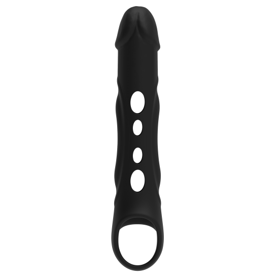 O extensor vibratório da Ramrod oferece comprimento extra e desempenho extra. Com um vibrador embutido na ponta este extensor combina tamanho com vibrações emocionantes. A operação é fácil com o controle remoto sem fio o