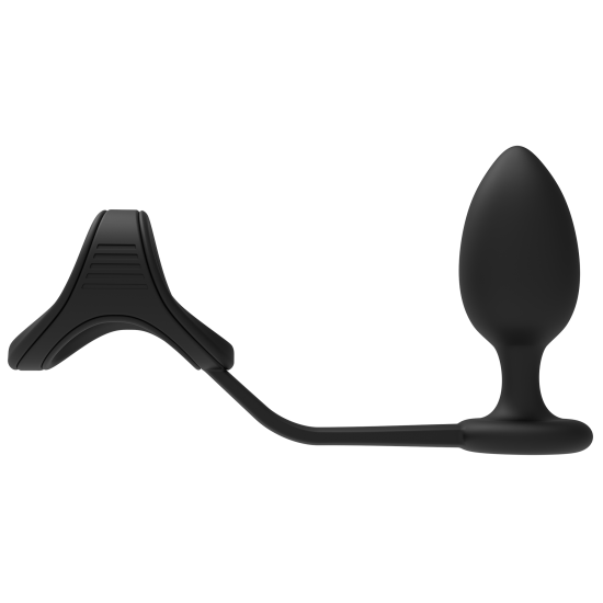 Este 2 em 1 fornece um anel peniano firme que é conectado de forma flexível a um plug anal cônico para ereções melhoradas combinadas com estimulação anal. Feito de silicone seguro, suave e macio para o corpo. Comprimento