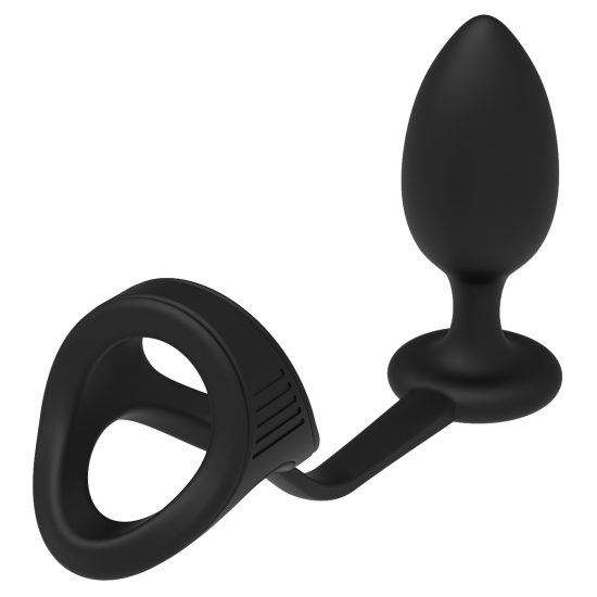 Este 2 em 1 fornece um anel peniano firme que é conectado de forma flexível a um plug anal cônico para ereções melhoradas combinadas com estimulação anal. Feito de silicone seguro, suave e macio para o corpo. Comprimento