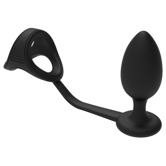 Este 2 em 1 fornece um anel peniano firme que é conectado de forma flexível a um plug anal cônico para ereções melhoradas combinadas com estimulação anal. Feito de silicone seguro, suave e macio para o corpo. Comprimento