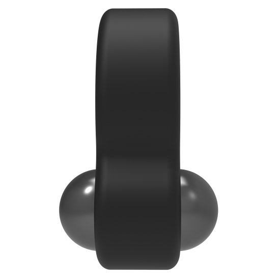 Este anel peniano Ramrod possui uma extensão que suporta até 2 pequenos pesos. Cada furo ranhurado na extensão suporta uma esfera de aço removível de 57 gramas que trava firmemente no lugar. O anel peniano é elástico e c