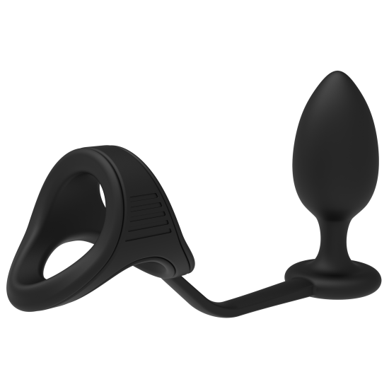 Este 2 em 1 fornece um anel peniano firme que é conectado de forma flexível a um plug anal cônico para ereções melhoradas combinadas com estimulação anal. Feito de silicone seguro, suave e macio para o corpo. Comprimento