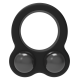 Este anel peniano Ramrod possui uma extensão que suporta até 2 pequenos pesos. Cada furo ranhurado na extensão suporta uma esfera de aço removível de 57 gramas que trava firmemente no lugar. O anel peniano é elástico e c