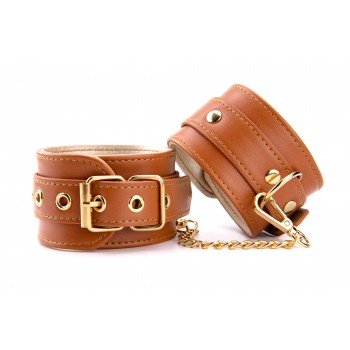 BLAZE ELITE ANKLE CUFFS COGNAC VEGAN LEATHER