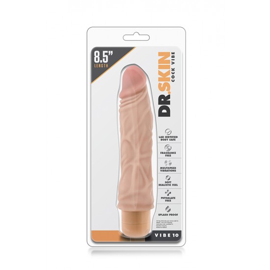 Seja um bom anfitrião e receba de braços abertos o Mr. Skin em sua casa!Vibrador realista com cabeça e corpo proeminente. Com botão rotativo na base para navegar entre as potentes e profundas vibrações multivelocidades