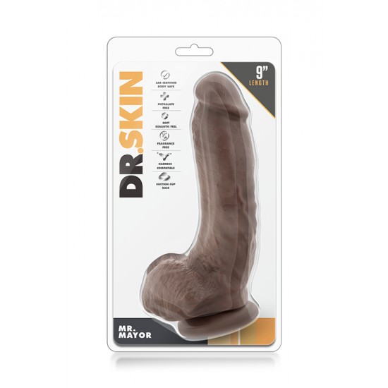 Seja um bom anfitrião e receba de braços abertos o Mr. Skin em sua casa!Dildo realista com cabeça e corpo proeminente bem esculturados para imitação do pénis real. Com forte base de succção para que possa desfrutar de ex