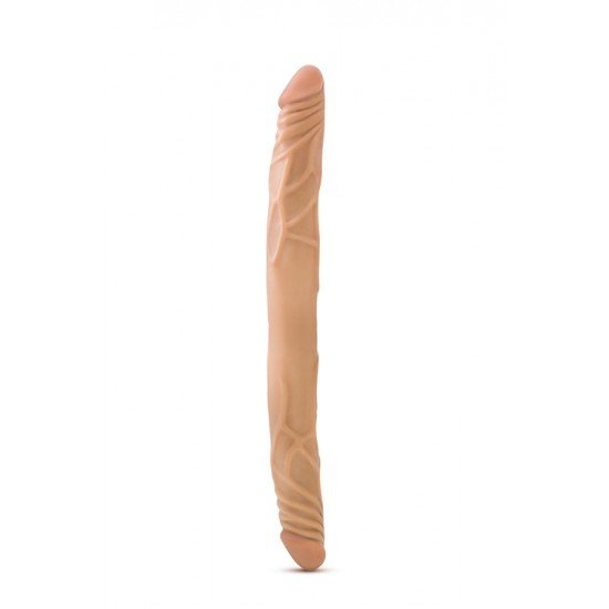 Prazer a dobrar extra longo?! Já é seu?!Dildo com uma cabeça pronunciada em cada uma das pontas, de toque e sensação realista para que possa desfrutar de uma experiência simplesmente inesquecível!Flexível o suficiente pa