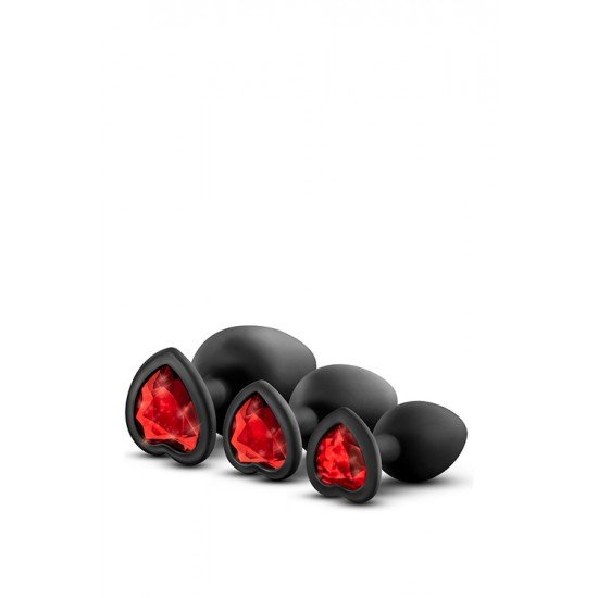 Conjunto Plugs Anais Luxe Bling Training Preto/Vermelho