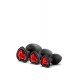 Conjunto Plugs Anais Luxe Bling Training Preto/Vermelho