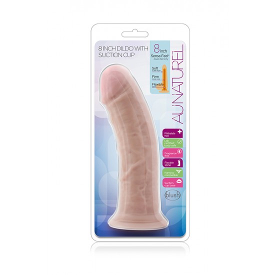 Para quem gosta ao natural!Dildo sensual com toque e aspecto surpreendentemente real. Com uma camada exterior suave e um eixo interno firme e flexível ao mesmo tempo, para se adaptar de forma perfeita às curvas do seu co