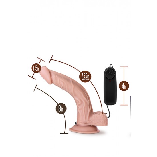 Seja um bom anfitrião e receba de braços abertos o Dr. Skin em sua casa! Vibrador realista com cabeça e corpo proeminente e curvatura acentuada. Com forte base de sucção para brincadeiras "mãos livres" e comando de contr