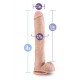 Dildo ultra realista para quem gosta ao natural! Dildo sensual com toque e aspecto surpreendentemente real. Com uma camada exterior suave e um eixo interno firme e flexível ao mesmo tempo, para se adaptar de forma perfei