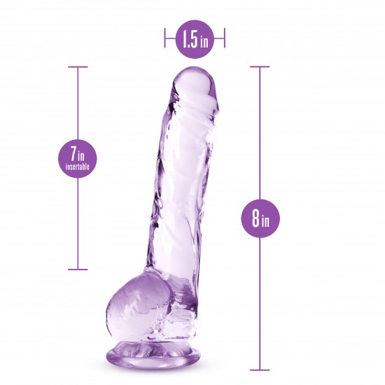 Para uma sensação real, o Dildo Cristalino Naturally Yours 8" visa agradar. É esculpido à mão para um efeito realista, com a quantidade certa de firmeza e flexibilidade. A base da ventosa gruda em quase qualquer superfíc