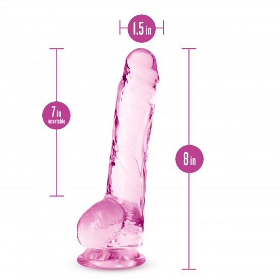 Para uma sensação real, o Dildo Cristalino Naturally Yours 8" visa agradar. É esculpido à mão para um efeito realista, com a quantidade certa de firmeza e flexibilidade. A base da ventosa gruda em quase qualquer superfíc