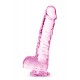 NATURALLY YOURS  6 CRYSTALLINE DILDO  ROSE