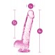 NATURALLY YOURS  6 CRYSTALLINE DILDO  ROSE