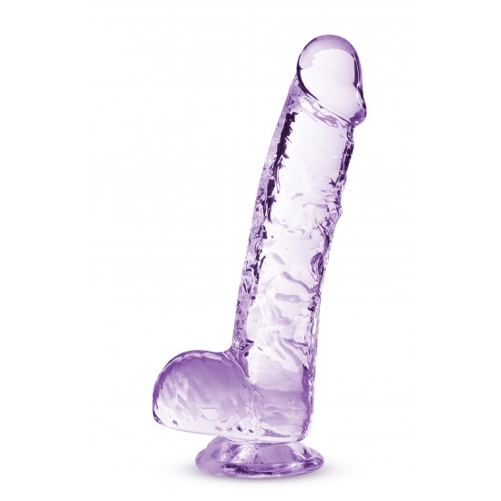 NATURALLY YOURS  6 CRYSTALLINE DILDO  AMETHYST