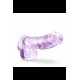 NATURALLY YOURS  6 CRYSTALLINE DILDO  AMETHYST