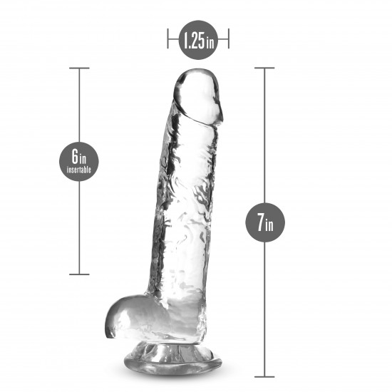 NATURALLY YOURS  7 CRYSTALLINE DILDO  DIAMOND