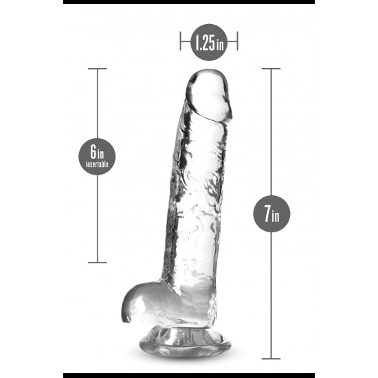 NATURALLY YOURS  7 CRYSTALLINE DILDO  DIAMOND